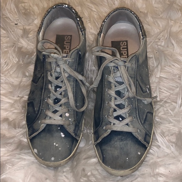 Golden Goose Shoes - Denim Golden Goose with glitter with dustbag